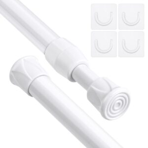 Flintronic Gardinenstange ohne Bohren, Teleskopstange für Badezimmer, Kleiderschrank und Fenster, 40-70cm Ø13mm - Duschs
