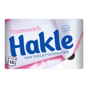 Hakle Traumweich Toilettenpapier - Soft Reinigung, 16 Rollen für Familie - Zuhause und Office - Ultrasoft und Duftend