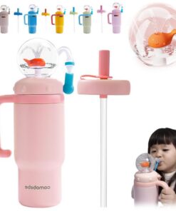 24oz Neuer Whaleschlange Becher mit Spülwandwirkung, Thief-Resistent, Spülmaschinenkompatibel, CUTE & perfekt für Kinder