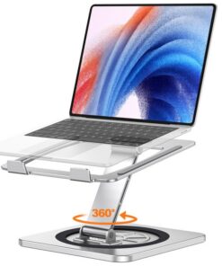 Eoiwuy Laptop Ständer Kompatibel mit MacBook Air/Pro (10-16"), 360° Drehteller, Belüfteter Ständer, Ergonomischer Laptop