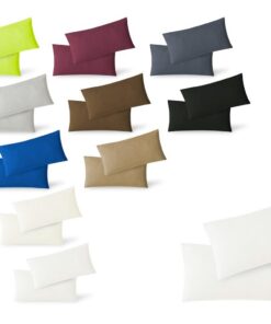EXKLUSIV HEIMTEXTIL Qualität Jersey Kissenbezug Hülle 2 Sparpack Set 40 x 80 cm Weiß EXKLUSIV HEIMTEXTIL Jersey Kissenbe