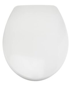 Amazon Basics Oval Robuster WC-Sitz mit Absenkautomatik für Familie und Gäste im Badezimmer | Amazon Basics Urea-Materi
