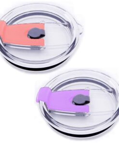 Ausuflugsichere BPA-freie Ersatzdeckel für 850ml Strohflaschen - Violett & Rosa, 2er Set