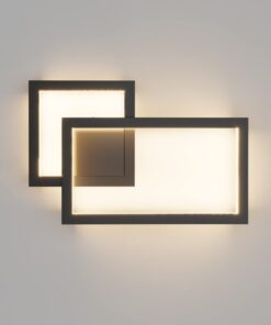 Klighten 24W LED Wandleuchte Für Schlafzimmer, Modern Dekorative Wandlampe Warmweiß 3000K, 1960 Lumen, Schwarz