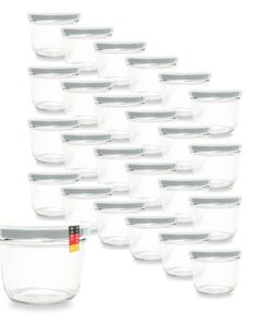 Flaschenbauer Premium Sturzgläser 24er Set 230 ml mit Twist-Off-Deckeln & Etiketten