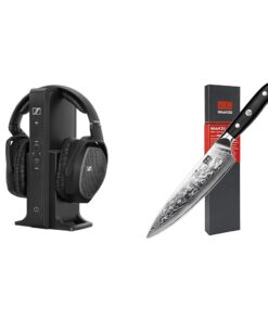 Sennheiser RS 175 Digitaler Drahtloser Over-Ear-Kopfhörer - SoundIsolation für Musik Liebhaber | SHAN ZU Damastmesser P