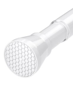 HAOYUNTE Weißer Duschvorhangstange 70-120cm,Gardinenstange ohne Bohren,Vorhangstange für Badezimmer Carbonfree Certified