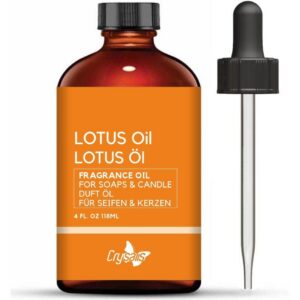 Crysalis Lotus Fragrance Oil für Kerzen-, Seifenguss- und Wax Melts-Bereich – Dauerduft – 4 oz / 118 ml Crysalis Lotus D