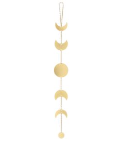 Mkouo Gold-Geladene Mondphase Girlande für Bohemisches Zuhause Apartment, Schlafzimmer, Büro, Wohnzimmer Dekoratives Wan