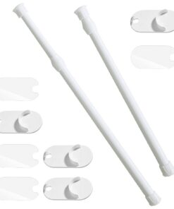 Klemmbare Teleskopstange 30–50 cm, 2-teilig – Klemmstange ohne Bohren (Weiß)