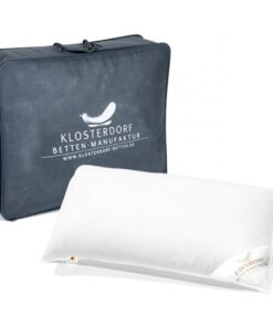 Klosterdorf Bettenmanufaktur Premium Kopfkissen für gesunde Schlafqualität - 40x60 cm - 430 Gramm - Handgestrickt aus De
