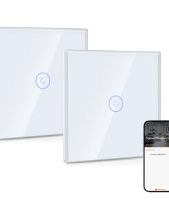 BSEED Smart ZigBee Unterputz Lichtschalter 1 Fach 2 Weg Weiß Alexa und Google Home Kompatibel 2 Stück BSEED Smart ZigB