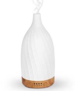 GuKKK Weiß Keramik Aroma Diffuser für Schlafzimmer und Yoga mit Einstellbarem Nebelmodus