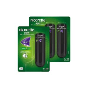 NICORETTE Spray mit minzigem Fruchtgeschmack – Rauchen aufhören – Für Raucher zur Nikotinspezialentwöhnung – 1 Spray ers