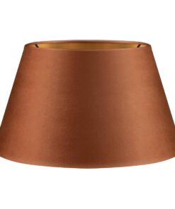 Home Sweet Home Samtlampenschirm VELVET, Braun + Gold | 30 cm große E27-Lampenschirme | For Tischlampen einsetzbar | Ide