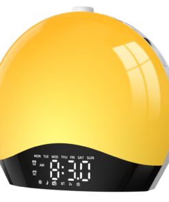 LIORQUE Tageslichtwecker Lichtwecker Sonnenaufgang Sonnenuntergang Simulation, Wecker mit Licht und Wake Up Light - perf