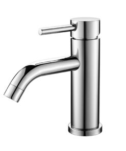 Ibergrif M11003 – Einhebel-Waschtischarmatur Bad, Mischbatterie aus gebürstetem Edelstahl mit Chrom, einfache Montage, f