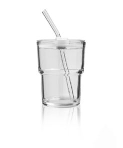 Cosnou 400 ml Eiskaffee-Glasbecher (versiegelt, dickwandig) für Handgepäck, Wasserglas, Tasse, Tee