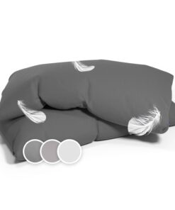 SLEEPWISE Premium Dunklegrau 40 x 80 cm Kopfkissenbezug, Atmungsaktiv, Pflegeleicht, ÖKO-TEX SLEEPWISE Dunklegrau 40 x