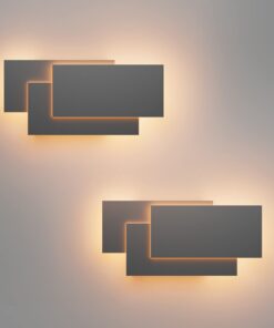 Klighten 2 Pack LED Wandleuchten für Wohnzimmer und Schlafzimmer | Klighten 24W Warmweiß 3000K LED Wandlampe für Treppe