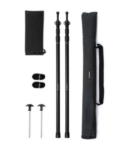 qeedo Scope Teleskopstange Ultraleicht 550g – 95–230 cm, Twist-Lock 2er Set für Camping Tarp