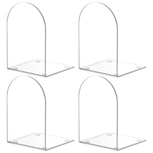ALOTCHE Acryl Buchstützen für Bücherregale und Schreibtisch-Organizer - Claro und transparente Stützen zur Verstärkung