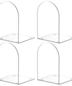 ALOTCHE Acryl Buchstützen für Bücherregale und Schreibtisch-Organizer - Claro und transparente Stützen zur Verstärkung