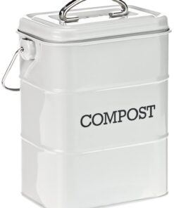 KitchenCraft Living Nostalgie Küchenversion Kompostbehälter, Metall, für Hausfrauen, Outdoor-Use, 16,5 x 12 x 24 cm, Fra