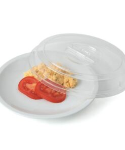 Holst Porzellan Speisen-Servierset 25,5 cm mit glasklarer Cloche – 2-tlg. CT 026 DE Premium-Set