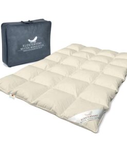 Klosterdorf Bettenmanufaktur 100% Bio Winterdecke - Warm - Für gesunden Schlaf - Handarbeit aus Deutschland - 135x200 cm