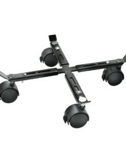 AFP Pflanzenroller Metall Schwarz für Blumenkübel & Bodenfrostschutz 100 kg Tragkraft / Verstellbare Größenoption / 2 Ju