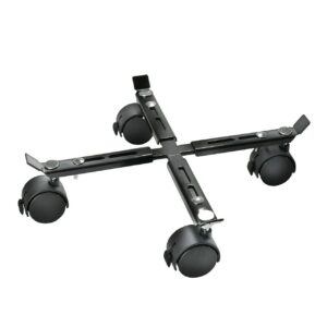 AFP Pflanzenroller Metall Schwarz für Blumenkübel & Bodenfrostschutz 100 kg Tragkraft / Verstellbare Größenoption / 2 Ju