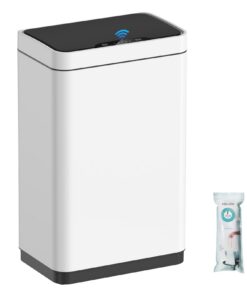 Automatischer Mülleimer Mbillion, Edelstahl, 50L, Weiß - Berührungsloser Sensor und Intelligenter Mülleimer für Küche, S