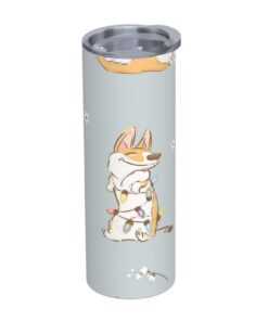 YXDVPALNE Süßer Corgi Vakuum Isolierte Wasserflasche 20 Unzen Edelstahl Becher Popularer Hundespeck