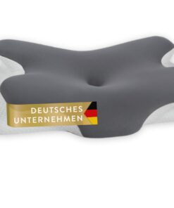 Ergonomisches Schmetterlingskissen aus Memory Foam für Seitenschläfer – 2 Höhenverstellbar (Grau)