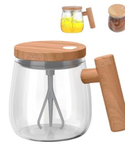 Selbstrührende Kaffeebecher ZOYDP 7000rpm Glas für Büro/Küche Zuhause