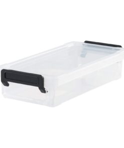 Iris Ohyama BPA-freie Kunststoff-Aufbewahrungsboxen LLB-6D - stapelbar, mehrfarbig,.Clipverschluss – B9 x T6,5 x H5,5 cm
