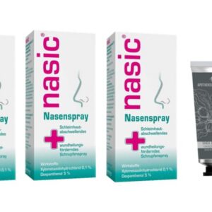 Nasic Nasenspray 15 ml für Erwachsene inkl. Handcreme ODER Handseife Set