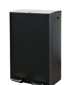 Wicotex TOM Recycling-Mülleimer – 60 Liter – für Recycling – luftdicht und mit Softclose - rauchgrau