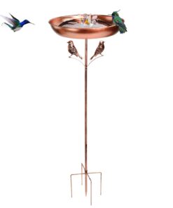 UHETLET Wildvogeltränke Stehend Winterfest für Draußen Garten Φ 30 x 80 cm