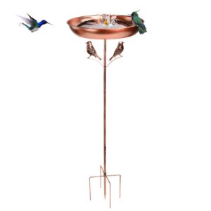 UHETLET Wildvogeltränke Stehend Winterfest für Draußen Garten Φ 30 x 80 cm
