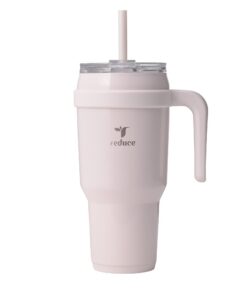 REDUCE |0_rosa Vakuumisolierter Edelstahlbecher mit Griff und Sip-It-Your-Way-Deckel