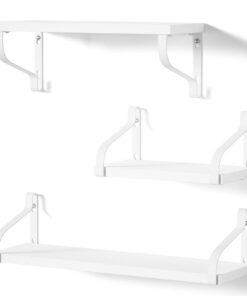 Love-KANKEI Wandregal Weiß 3er Set U-Form 43/33/23cm Hängend Schweberegal für Küche Wohnzimmer Badezimmer