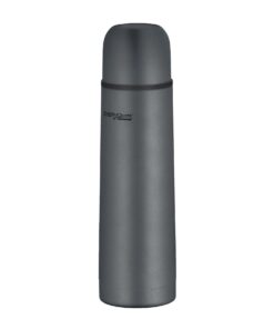 THERMOcafé by THERMOS Hermetische Thermosflasche mit Becher 0,50l Graphitgrau, 12 Stunden heiß & 24 Stunden kalt, Auslau