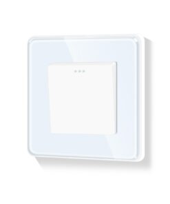 Runde Lichtschalter Glas panel Schalter für Raumbeleuchtung Weiß 110-250V 86mm | Weg Lichtschalter Runde 1 Fach 1 Taste
