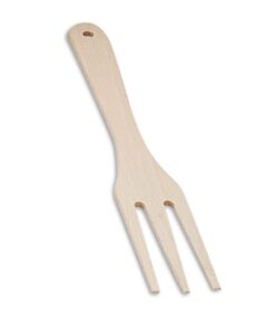 Kerazو Krautgabel naturbelassen & unbehandelt, plastikfrei & nachhaltig, Holzgabel zum Fermentieren 28x4,5 cm