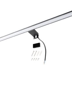 da LIGHT LED Spiegellampe 12W 850LM, ideal für Badzimmerszenario, 4000K Neutralweiß, einfache Installation, Schwarz
