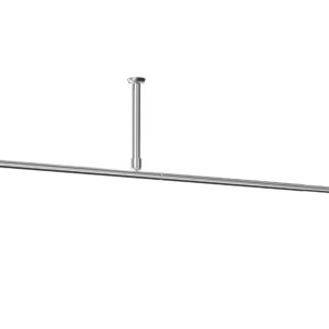 ALU Duschvorhangstange extra langSilber 250-400 cm mit Deckenhalterung | ALU Duschvorhangstange 4 m Silber für moderne