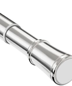 Gardinenstange ohne Bohren Teleskopstange Einstellbar 135-200 cm Silber für Fenster Schränke Dusche