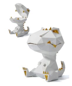 HAUCOZE Dinosaurier Keksdose Dekorativ Geschenk für Kinder im Kinderzimmer 18cm | HAUCOZE Dinosaurier Keksdose Polyresi